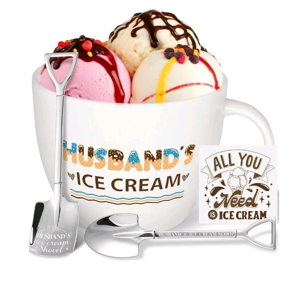 Ice Cream Cup Gifts for Husband, Fathers Day Birthday Christmas Mug
